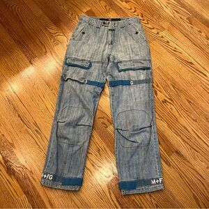 Vintage Marithe Francois Girbaud Baggy Cargo Jeans Denim Skater Streetwear 32